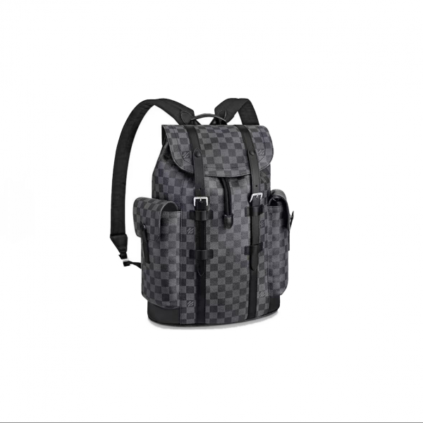 Louis Vuitton Graphite checkerboard pattern cowhide BackpackN41379